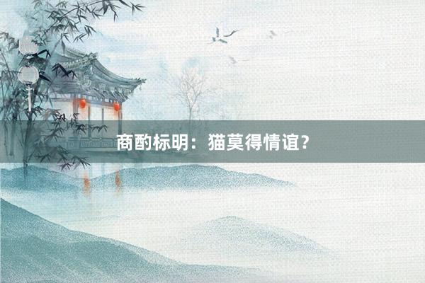 商酌标明:猫莫得情谊?